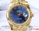 Replica Rolex Datejust 40mm Blue Dial Gold Jubilee Watch
